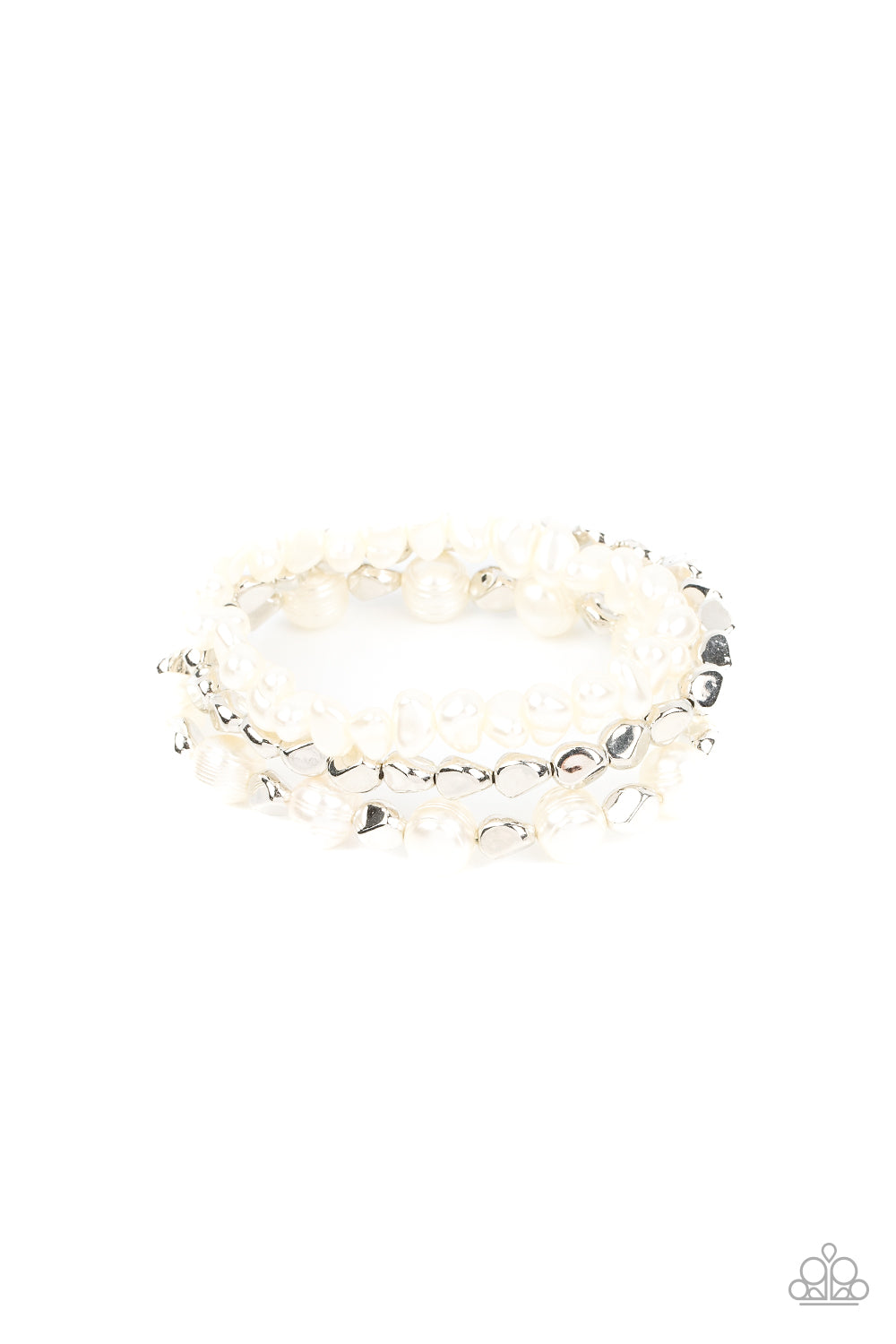 Shoreside Soiree - White Paparazzi Bracelet