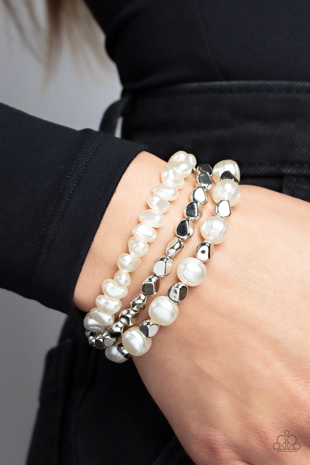 Shoreside Soiree - White Paparazzi Bracelet