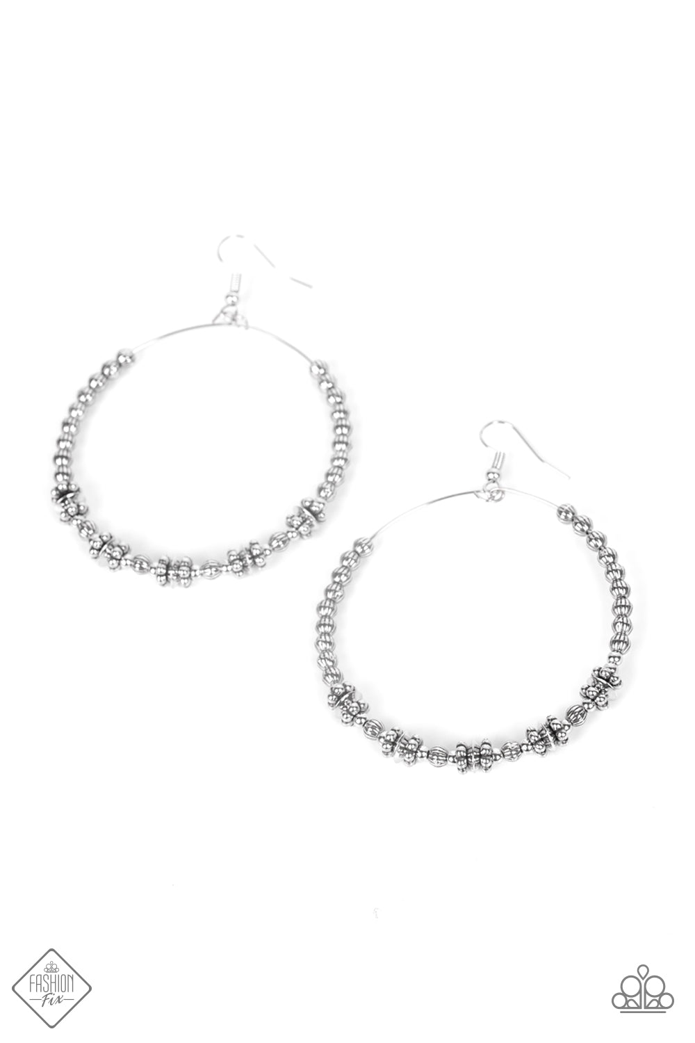 Paparazzi Simple Synchrony - Silver Earrings