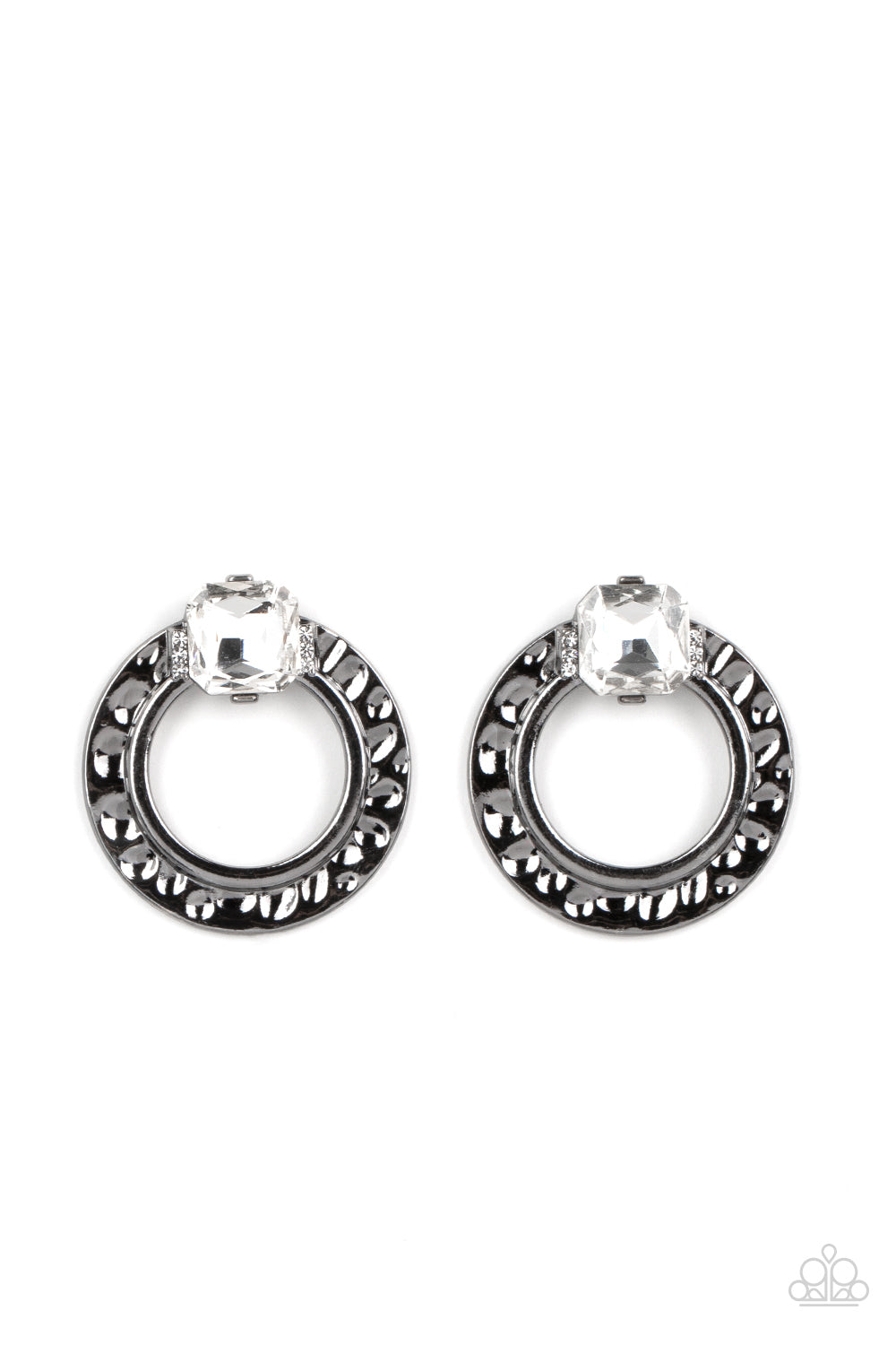 Paparazzi Smoldering Scintillation - Black Earrings