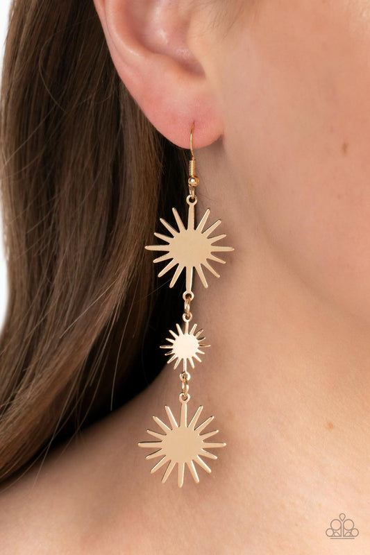 Paparazzi Solar Soul - Gold Earrings