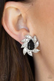 Sophisticated Swirl - Black CLIP ON Earrings