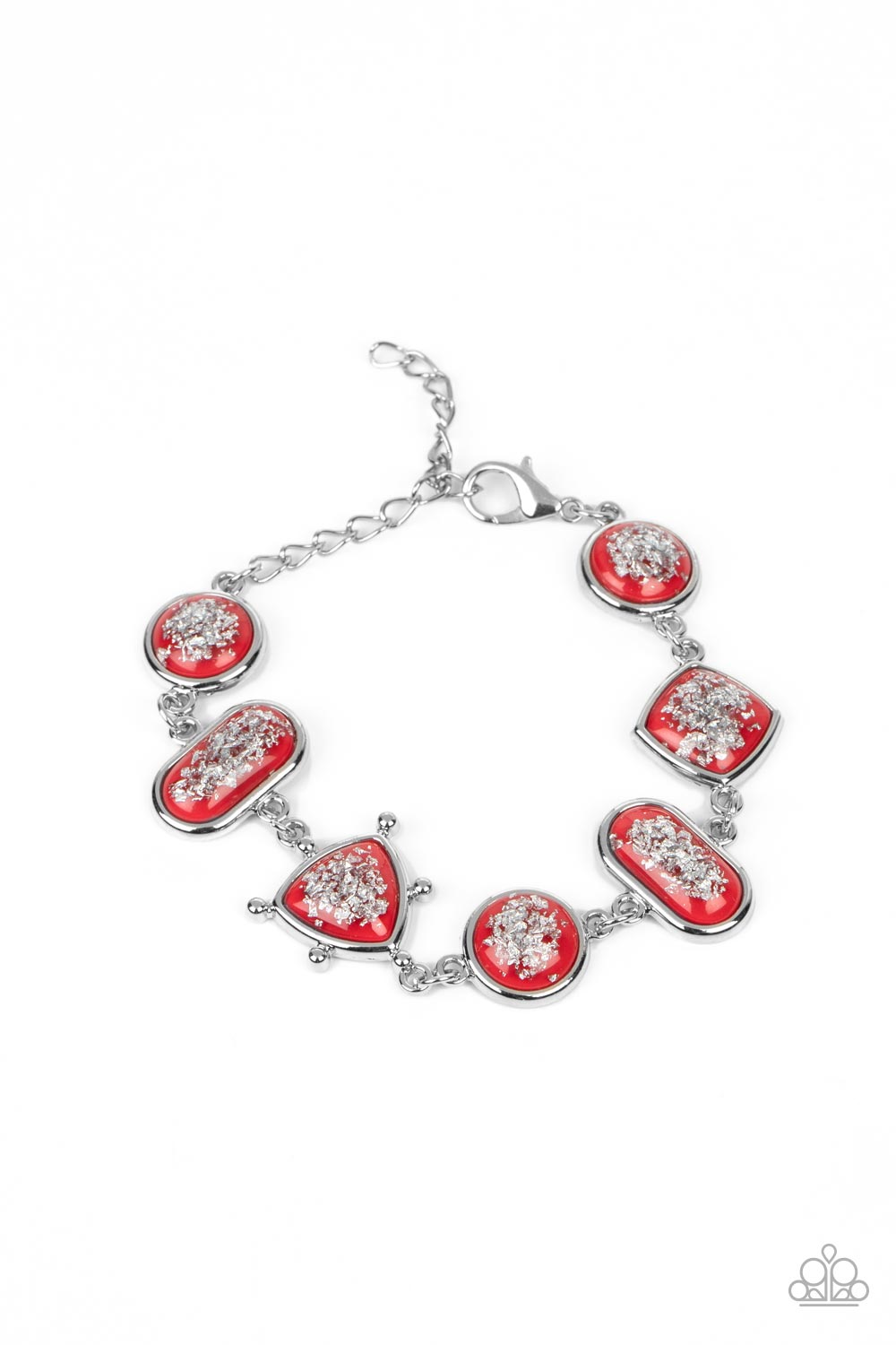 Paparazzi Speckled Shimmer - Red Bracelet