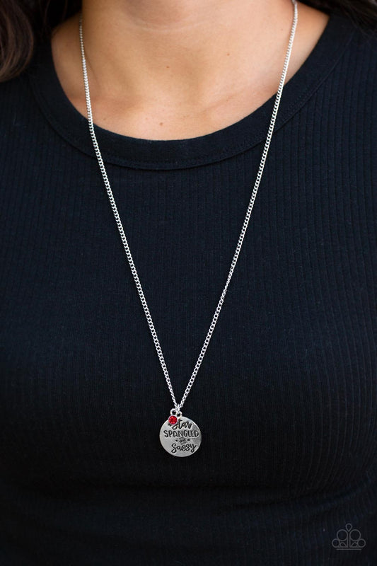 Paparazzi Star-Spangled Sass - Red Necklace