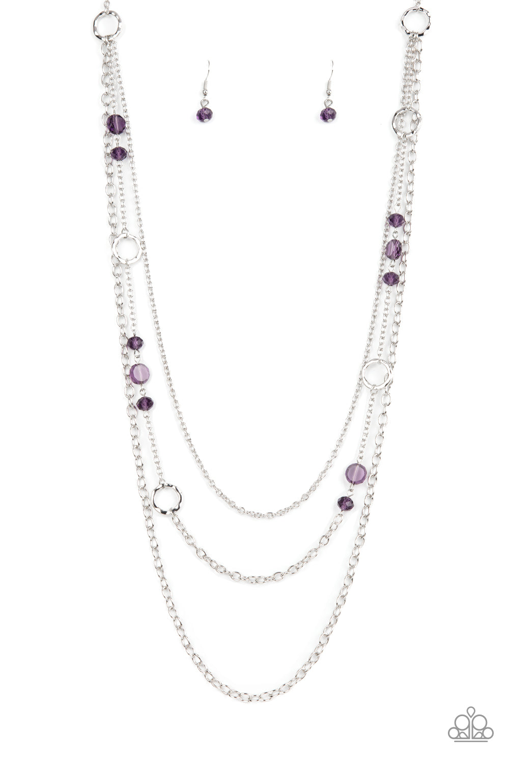 Starry-Eyed Eloquence - Purple Paparazzi Necklace