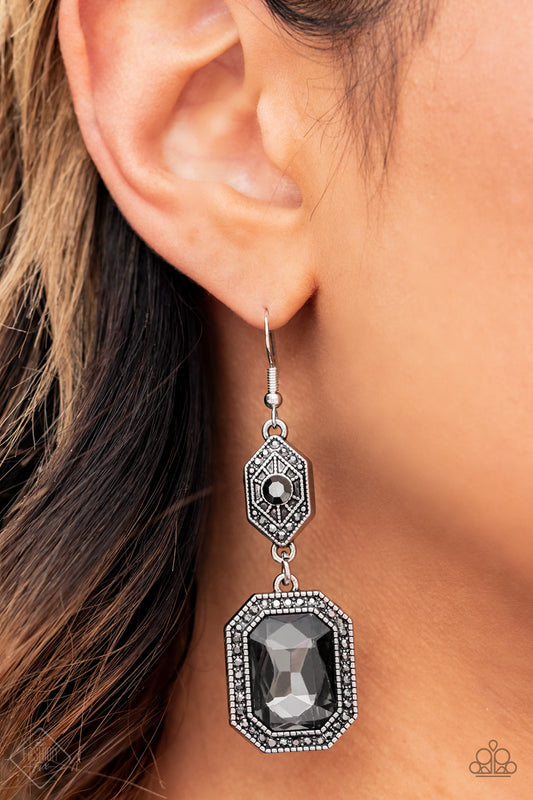 Paparazzi Starry-Eyed Sparkle - Silver Earrings