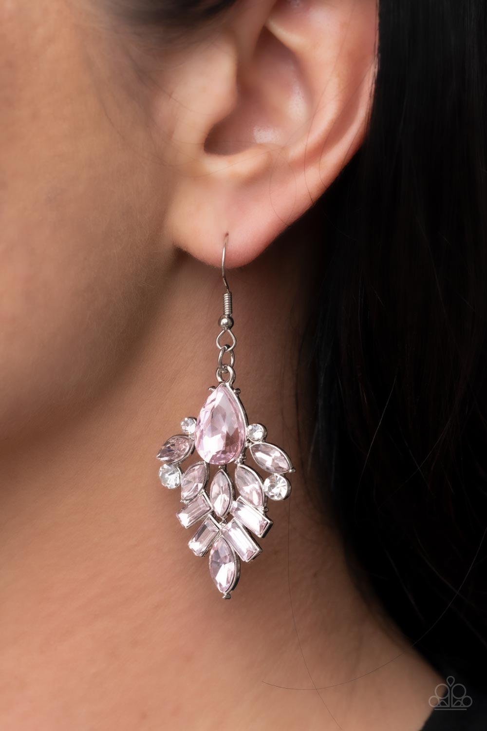 Stellar-escent Elegance - Pink Paparazzi Earring