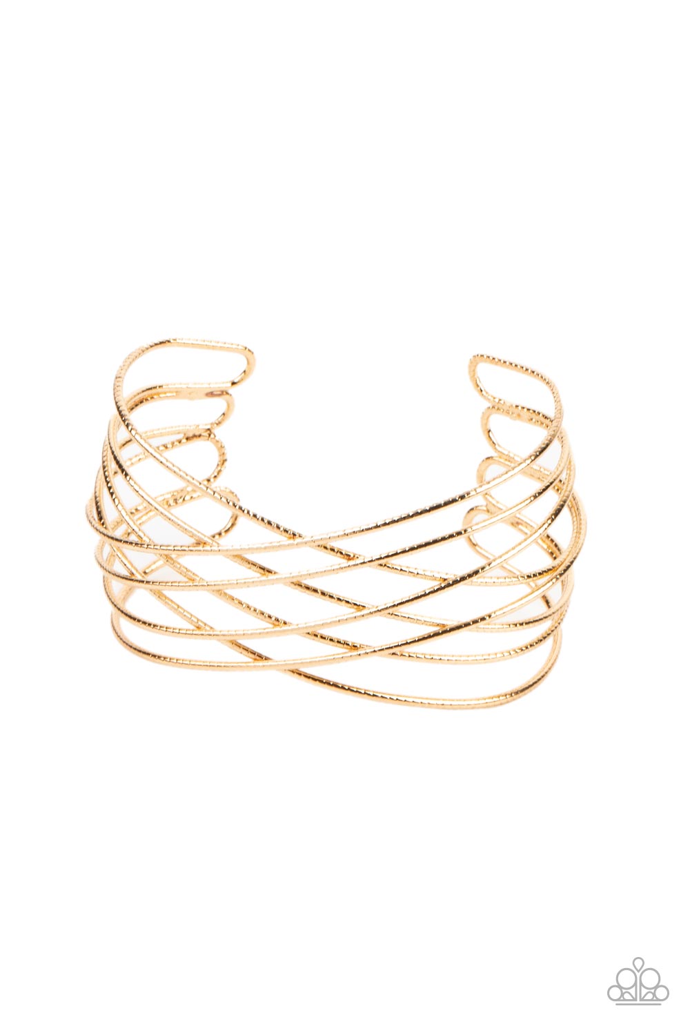 Strike Out Shimmer - Gold Paparazzi Bracelet