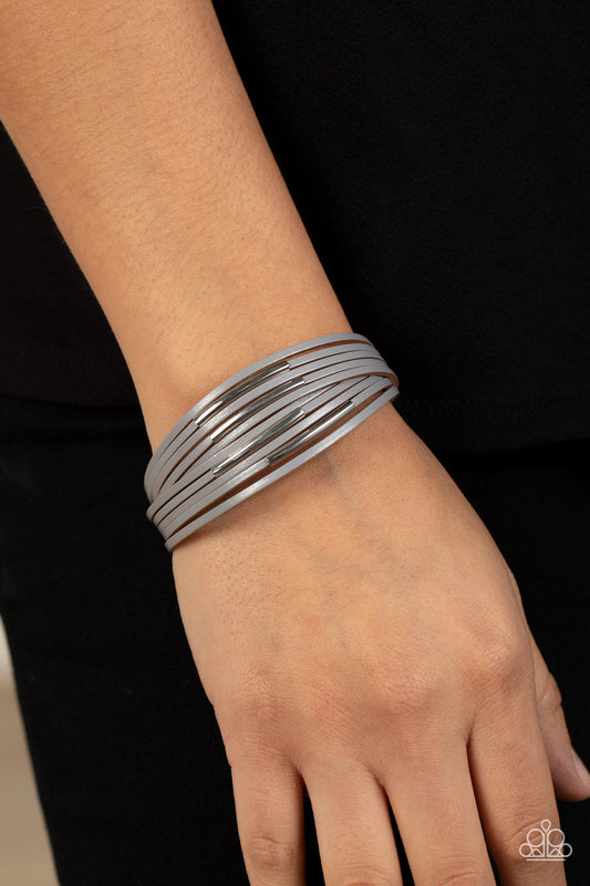 Suburban Outing - Silver - Paparazzi Bracelet