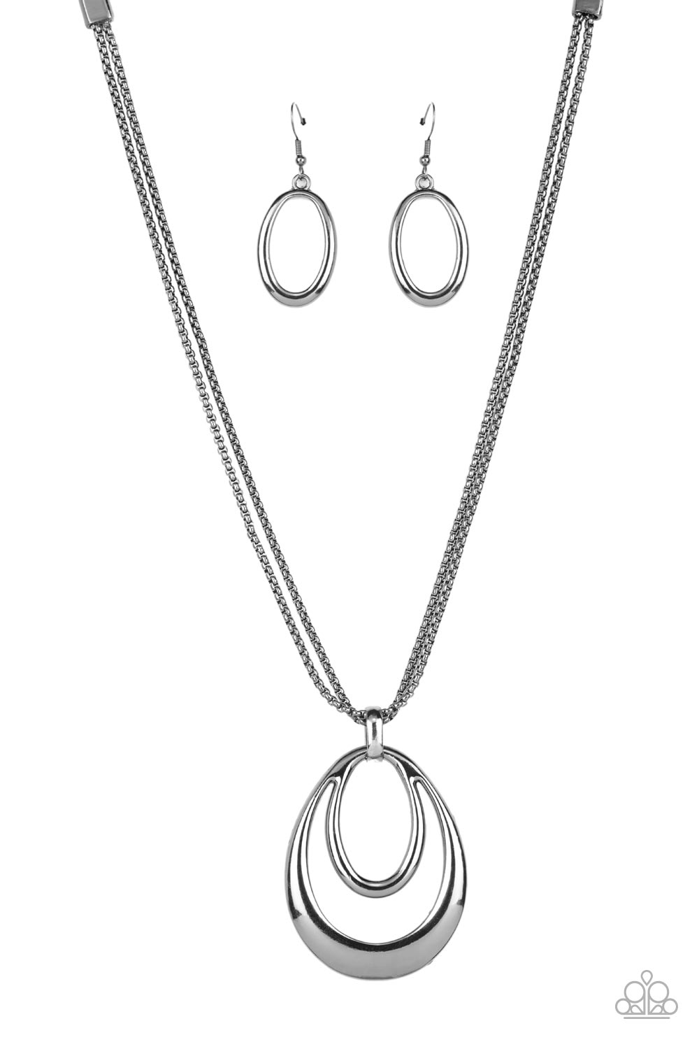 Suburban Storm - Black Paparazzi Necklace
