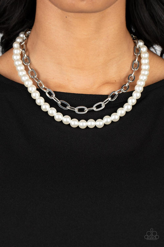 Suburban Yacht Club - White Paparazzi Necklace