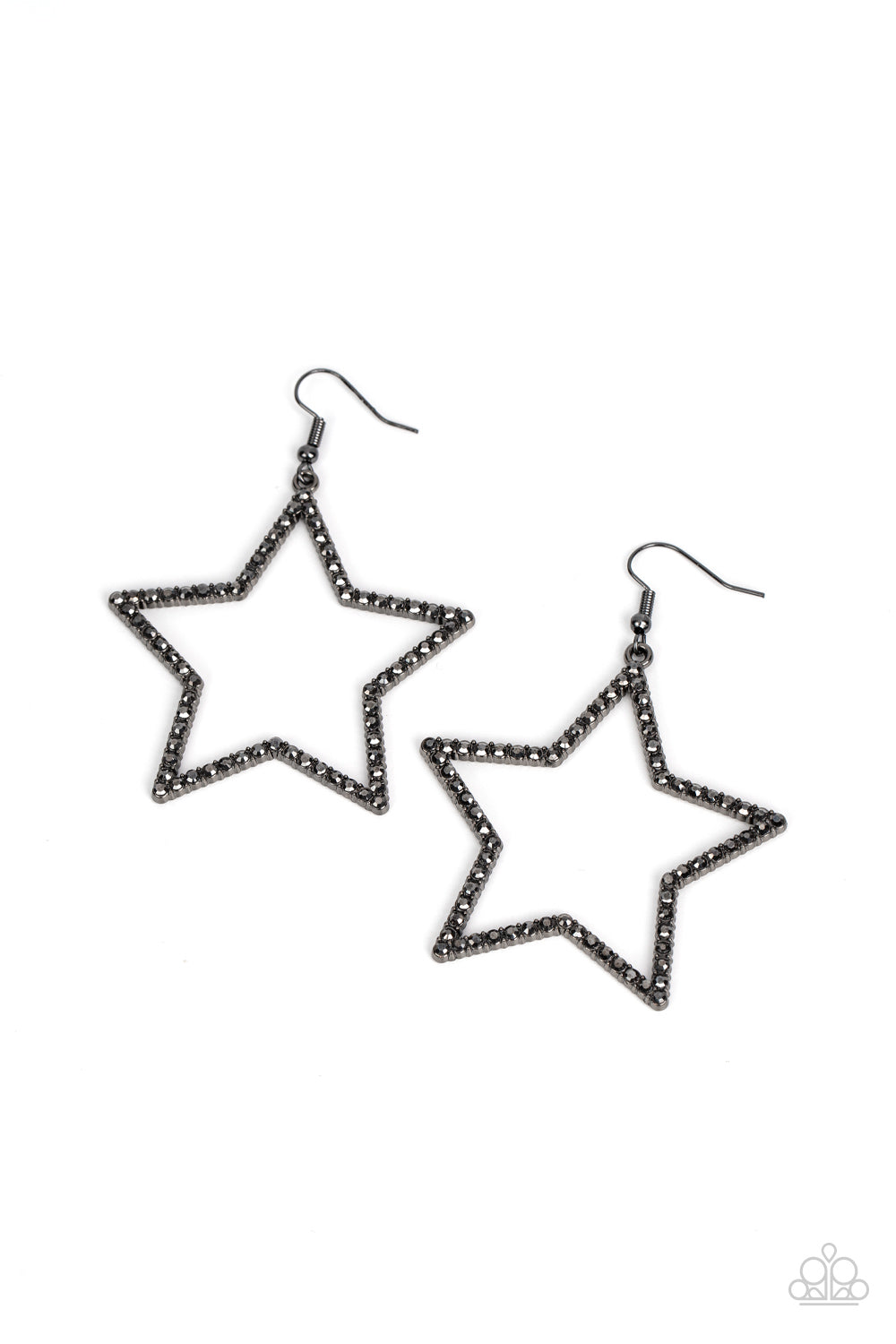 Paparazzi Supernova Sparkle - Black Earrings