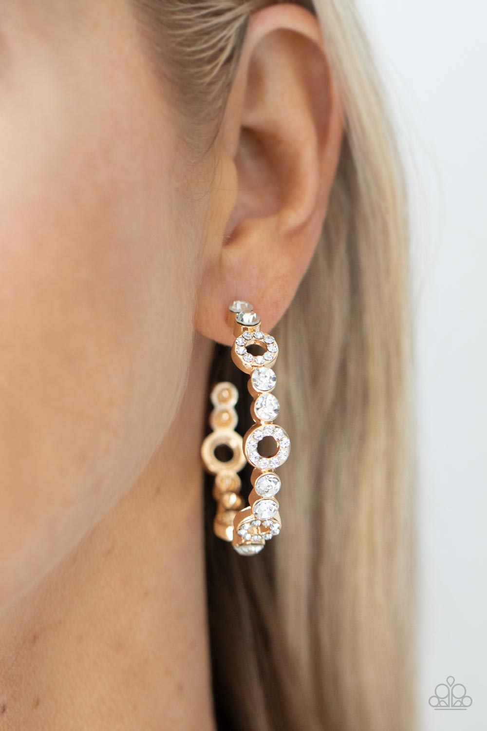 Swoon-Worthy Sparkle - Gold Paparazzi Earrings