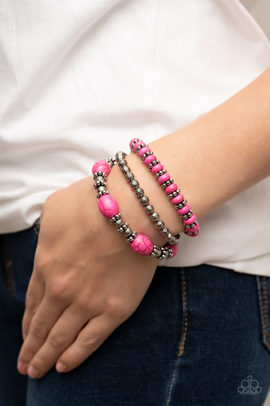 Take by SANDSTORM - Pink Paparazzi Bracelet