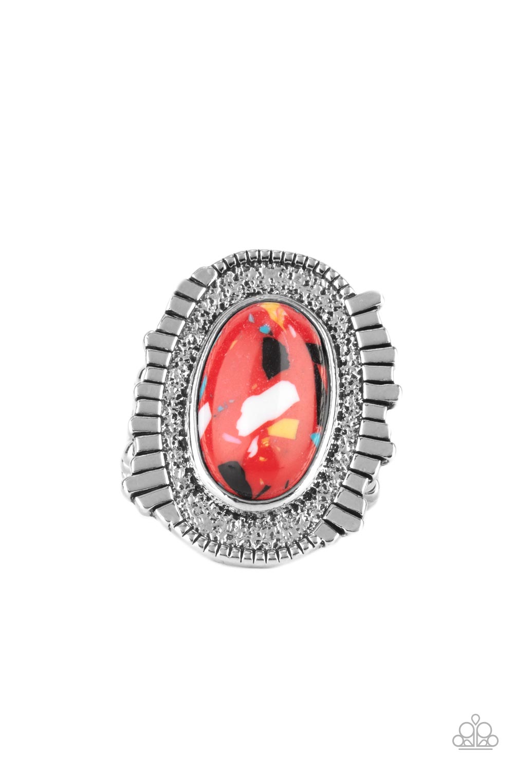 Terrazzo Trendsetter - Red Paparazzi Ring