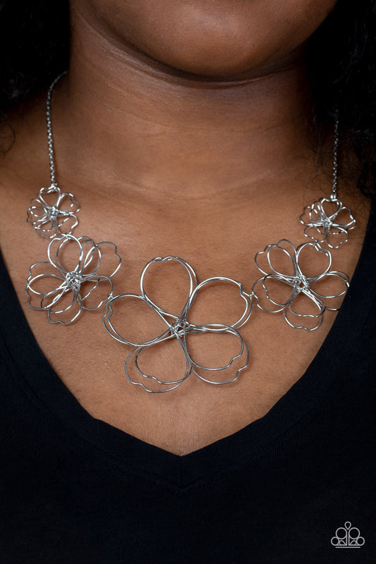 The Show Must GROW On - Silver Paparazzi Necklace
