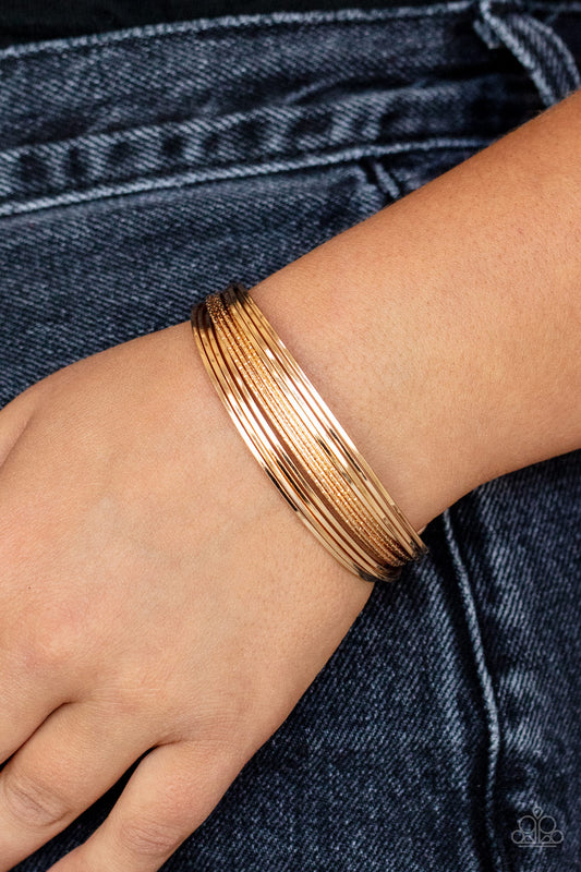 This Girl is on WIRE - Gold Paparazzi Bracelet
