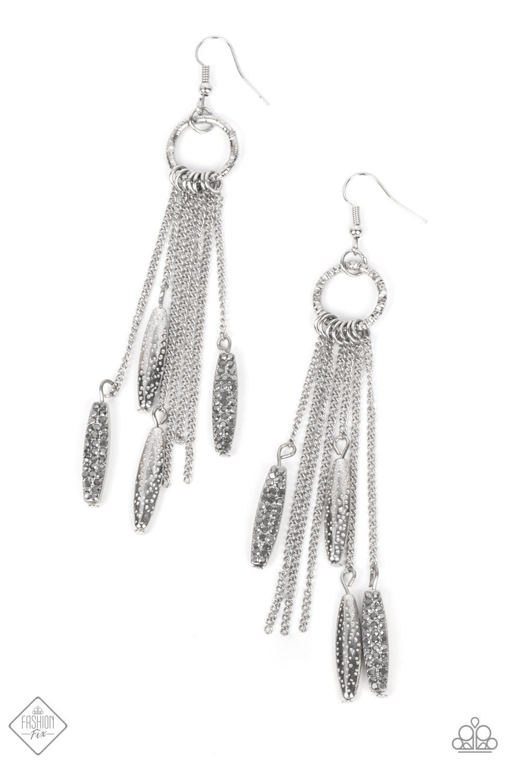 Paparazzi Thrifty Tassel - Silver Earrings