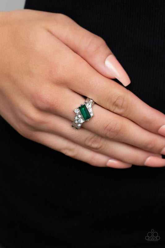 Tip the Balance - Green Paparazzi Ring