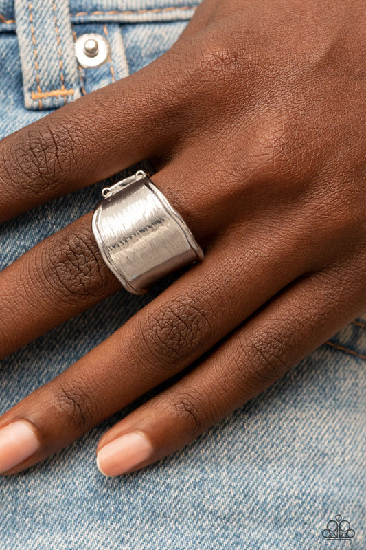 Paparazzi Too Little Too SLATE - Silver Ring
