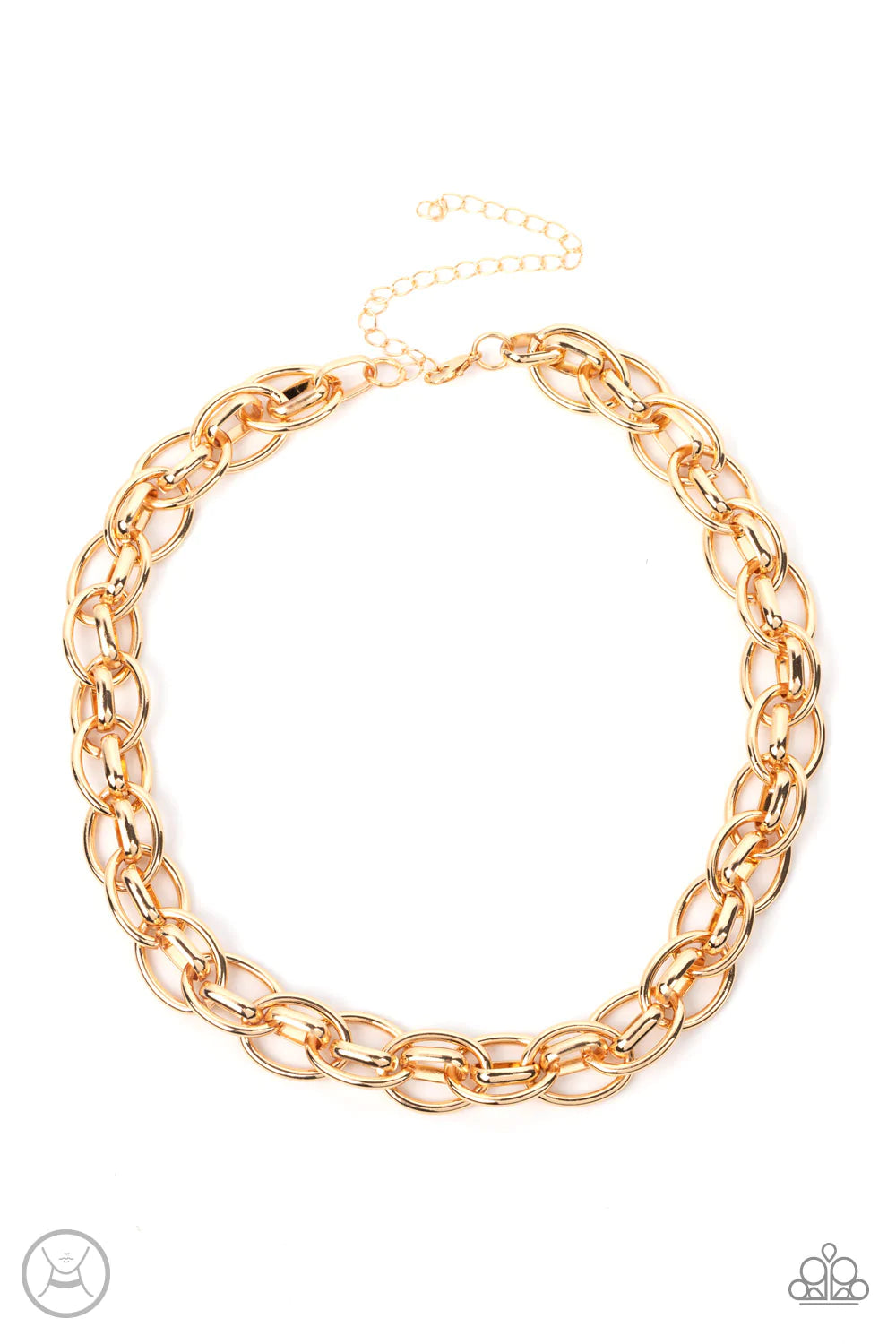 Paparazzi Tough Crowd - Gold Necklace