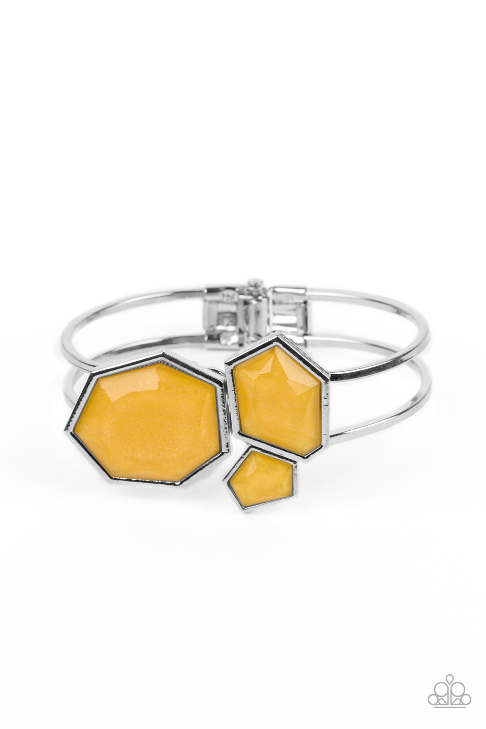 Tourist TRAPEZOID - Yellow Paparazzi Bracelet