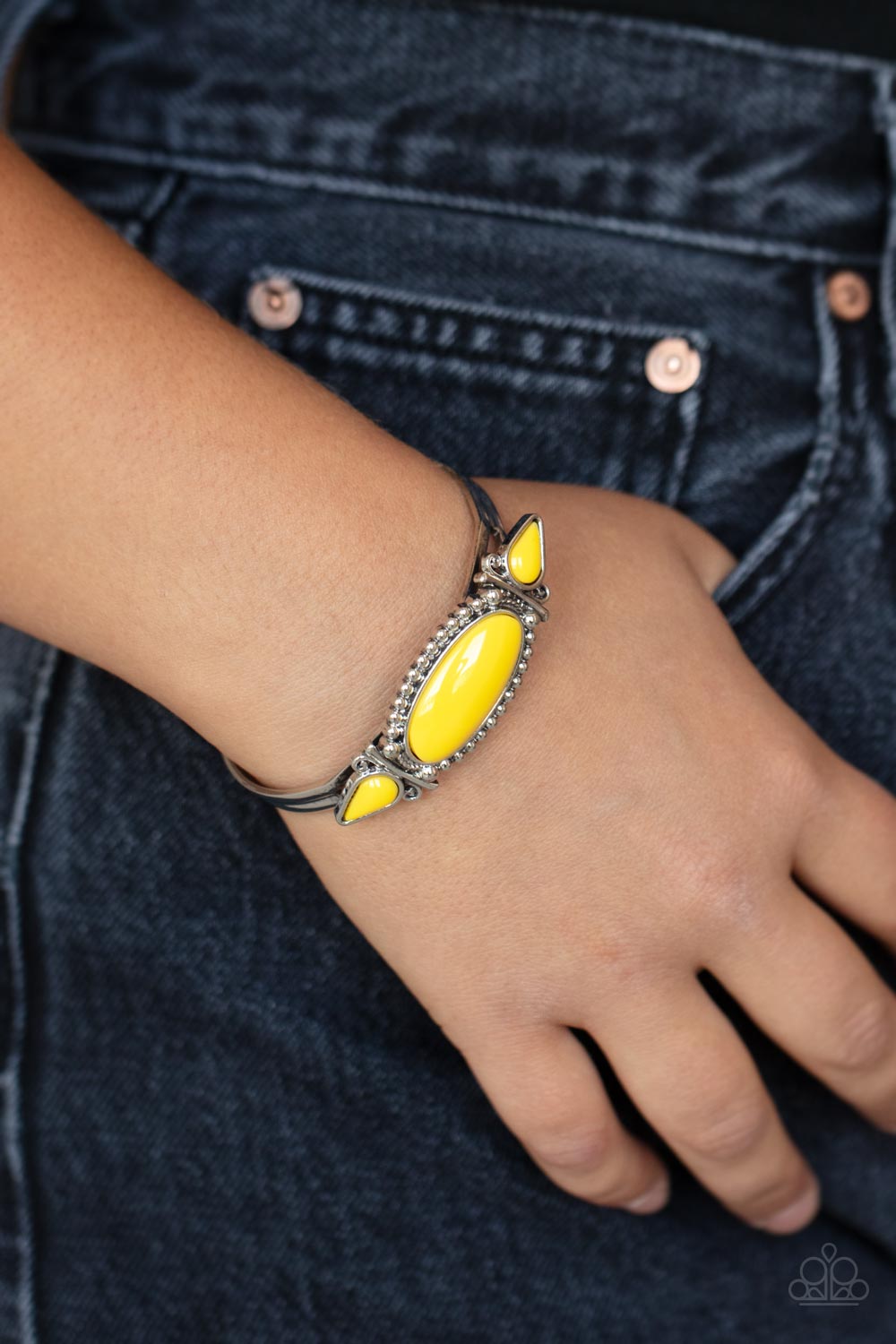 Tribal Trinket - Yellow Paparazzi Bracelet