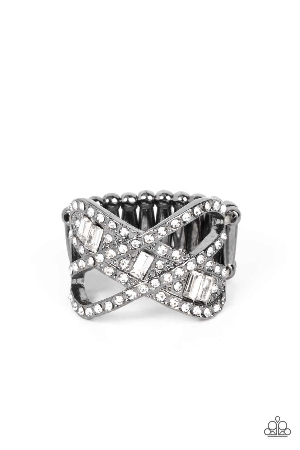 Triple Threat Twinkle - Black Paparazzi Ring