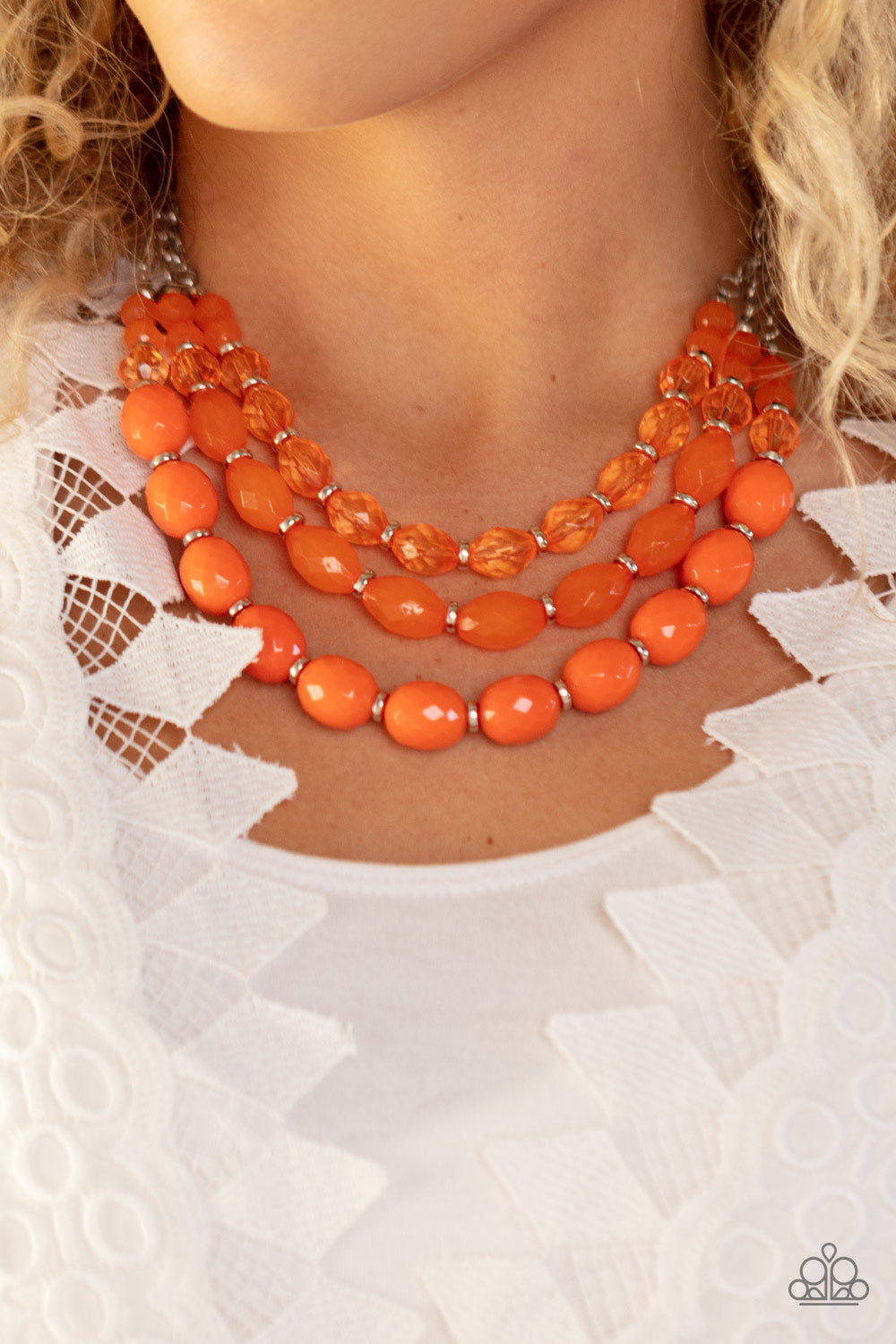 Tropical Hideaway - Orange Paparazzi Necklace