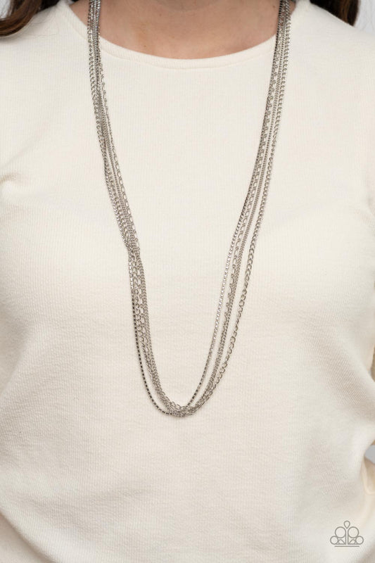 Undauntingly Urban - White - Paparazzi Necklace