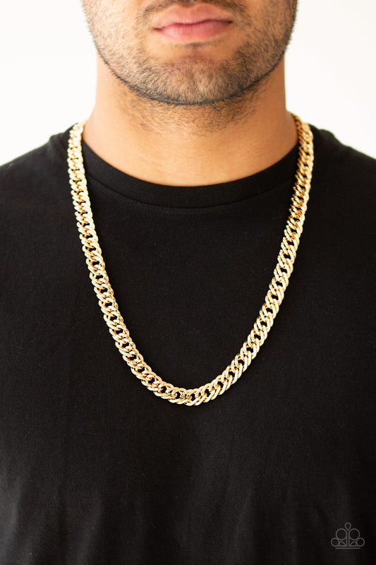 Paparazzi Undefeated - Gold Necklace