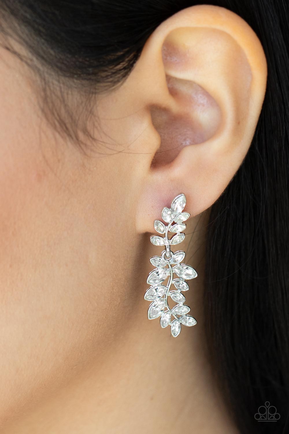 Frond Fairytale - White Paparazzi Earrings