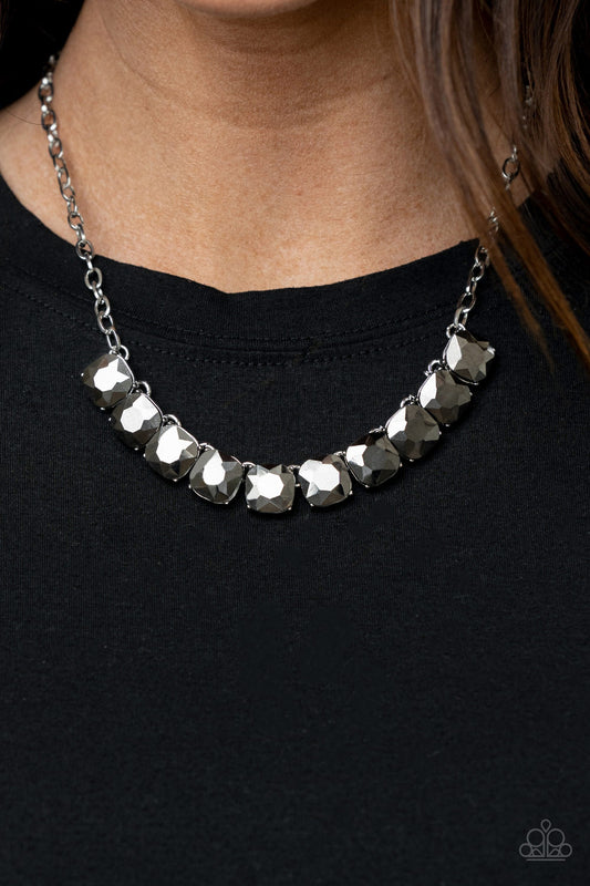 Paparazzi Radiance Squared - Silver Necklace
